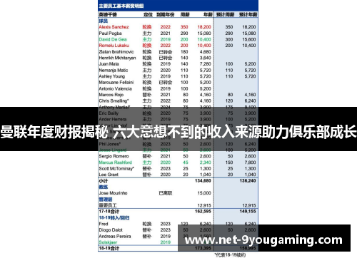 曼联年度财报揭秘 六大意想不到的收入来源助力俱乐部成长