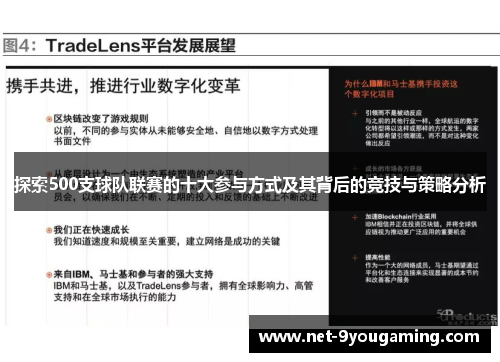 探索500支球队联赛的十大参与方式及其背后的竞技与策略分析
